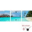 Adesivi murali orologi - Adesivo Panorama di un paesaggio tropicale - ambiance-sticker.com