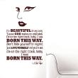 Adesivi murali musica - Adesivo I'm beautiful in my way - Lady Gaga - ambiance-sticker.com