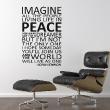 Adesivi murali musica - Adesivo Imagine all the people living life in peace - John Lennon - ambiance-sticker.com