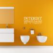 Adesivi de pareti per WC - Adesivo Interdit d'uriner à côté de la plaque - ambiance-sticker.com