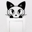 Adesivi Prese e Interruttori - Adesivo murale interruttore  adorabile gattino - ambiance-sticker.com