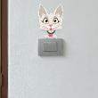 Adesivi murali Animali - Adesivo interruttore simpatico gatto - ambiance-sticker.com