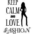 Adesivi con 'Keep Calm' - Amore di moda - ambiance-sticker.com