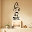 Adesivi con 'Keep Calm' - Riproduzione di musica - ambiance-sticker.com