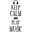 Adesivi con 'Keep Calm' - Riproduzione di musica - ambiance-sticker.com