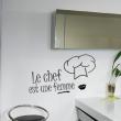 Adesivi murali per la cucina - Adesivo decorativo Le chef est une femme - ambiance-sticker.com