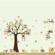 Adesivi murali per bambini - Adesivo Le piccole scimmie giocare sugli alberi - ambiance-sticker.com