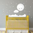 Adesivi murali per bambini - Adesivo guardiano notturno di luna e nuvole - ambiance-sticker.com