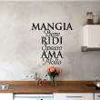 Adesivi con frasi - Adesivo  Mangia, ridi, ama - ambiance-sticker.com
