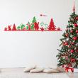Adesivi murali Natale - Adesivo Natale fregio natalizio rosso e verde - ambiance-sticker.com