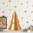 Adesivi murali Natale - Adesivo Natale moderno albero d'oro - ambiance-sticker.com