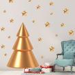 Adesivi murali Natale - Adesivo Natale moderno albero d'oro - ambiance-sticker.com