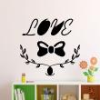 Adesivi Amore - Adesivo murali Nodo Love e fiore barocco - ambiance-sticker.com