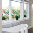 Adesivi oscuranti - Adesivo oscurante e privacy per finestra 200 x 40 cm foglie di palma colorate - ambiance-sticker.com