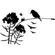 Adesivi murali Animali - Adesivo uccello solitario su un ramo - ambiance-sticker.com