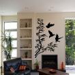 Adesivi murali fiori - Adesivo uccelli e bambù - ambiance-sticker.com