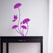 Adesivi murali Animali - Adesivo farfalla elegante e fiori - ambiance-sticker.com