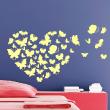 Adesivi murali Animali - Adesivo cuore di farfalle - ambiance-sticker.com