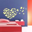 Adesivi murali Animali - Adesivo cuore di farfalle - ambiance-sticker.com