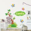 Adesivi murali nomi - Adesivo personalizzabile nomi koala e il suo bambino - ambiance-sticker.com