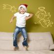 Adesivi murali di Natale - Adesivo piccolo angelo - ambiance-sticker.com