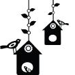 Adesivi murali Animali - Adesivo uccelli su un nido - ambiance-sticker.com