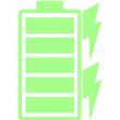 Adesivi fosforescente - Adesivo murali batteria carica - ambiance-sticker.com