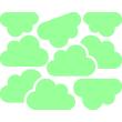 Adesivi fosforescente - Adesivo murali nuvole - ambiance-sticker.com