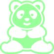 Adesivi fosforescente - Adesivo murali panda - ambiance-sticker.com
