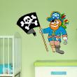 Adesivi murali per bambini - Adesivo pirata e il suo pappagallo - ambiance-sticker.com