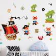 Adesivi murali per bambini - Adesivo volpi pirati - ambiance-sticker.com