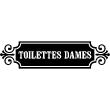 Adesivi di porte - Adesivo porta gabinetto citazione Toilettes Dames - ambiance-sticker.com