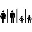Adesivo di porta WC uomini, donne e bambini - ambiance-sticker.com