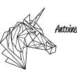 Adesivi murali nomi - Adesivo Personalizzabile nomi Unicorno in origami - ambiance-sticker.com