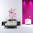 Adesivi murali fiori - Adesivo rosa e farfalle - ambiance-sticker.com