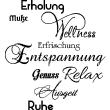 Adesivi de pareti per bagno - Adesivo bagno citazione Erholung,Entspannung, Relax ... - ambiance-sticker.com