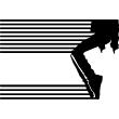 Adesivi murali di fugure umane - Adesivo Silhouette coreografie Moonwalk - ambiance-sticker.com