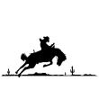 Adesivi murali di fugure umane - Adesivo Cowboy Silhouette - ambiance-sticker.com