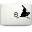Adesivo Protabili PC e MAC - Adesivo Giocatore di baseball Silhouette - ambiance-sticker.com