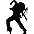 Adesivi murali di fugure umane - Adesivo silhouette rastaman - ambiance-sticker.com