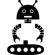 Adesivi Prese e Interruttori - Adesivo murale Silhouette robot - ambiance-sticker.com