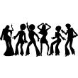 Adesivi murali musica - Adesivo Disco ballerini Sagome - ambiance-sticker.com
