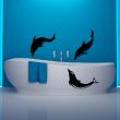 Adesivi de pareti per bagno - Adesivo Delfini di Siluette - ambiance-sticker.com