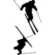 Adesivi sport e calcio - Adesivo sagome di sci alpino - ambiance-sticker.com