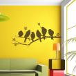 Adesivi murali Animali - Adesivo Sei uccelli su un ramo sottile - ambiance-sticker.com