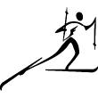 Adesivi murali di fugure umane - Adesivo sciatore elegante - ambiance-sticker.com