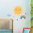 Adesivi murali per bambini - Adesivo sole innamorato dell'arcobaleno - ambiance-sticker.com