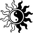Adesivi murali design - Adesivo sun yin-yang - ambiance-sticker.com