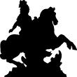 Adesivi murali Parigi - Adesivo Statua di Luigi XIV - ambiance-sticker.com