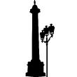Adesivi murali Parigi - Adesivo Statua e lampione - ambiance-sticker.com